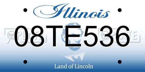 08TE536 Illinois License Plate