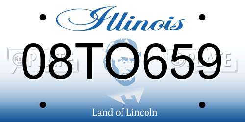 08TO659 Illinois License Plate