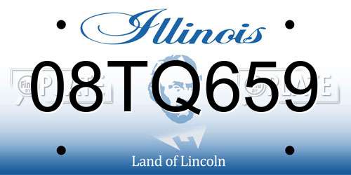 08TQ659 Illinois License Plate