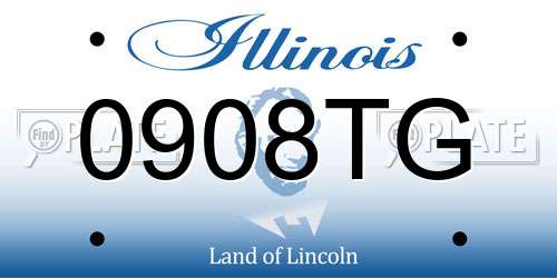 0908TG Illinois License Plate