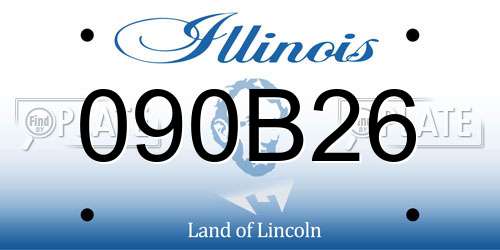 090B26 Illinois License Plate
