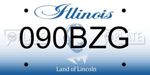 090BZG Illinois License Plate