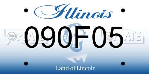 090F05 Illinois License Plate
