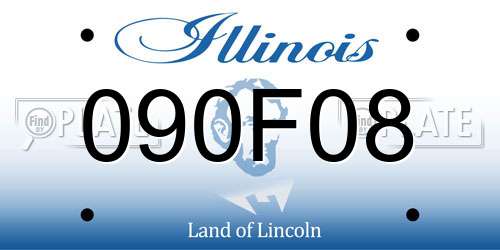 090F08 Illinois License Plate
