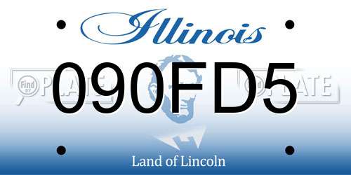 090FD5 Illinois License Plate