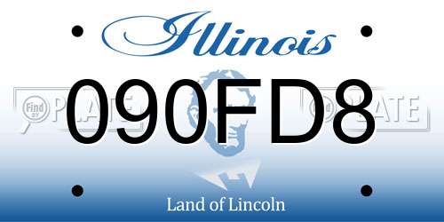 090FD8 Illinois License Plate