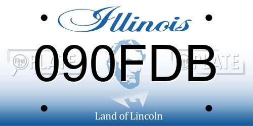 090FDB Illinois License Plate