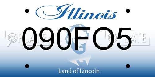 090FO5 Illinois License Plate