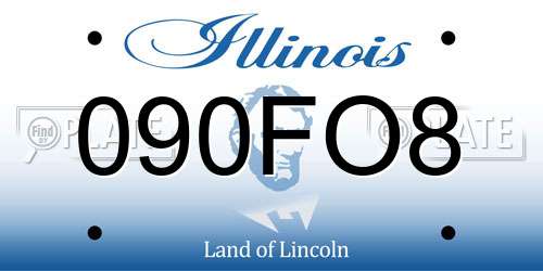 090FO8 Illinois License Plate