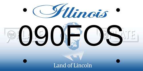 090FOS Illinois License Plate