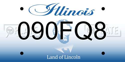 090FQ8 Illinois License Plate