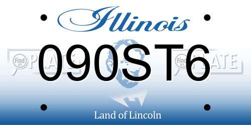 090ST6 Illinois License Plate