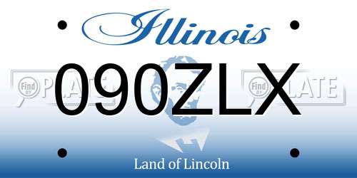090ZLX Illinois License Plate