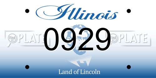 0929 Illinois License Plate