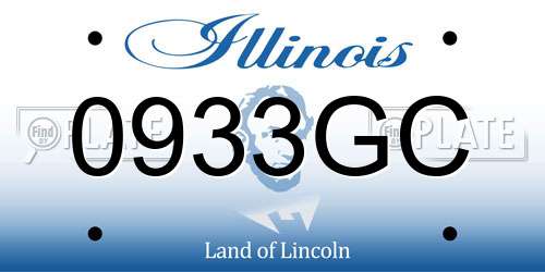 0933GC Illinois License Plate