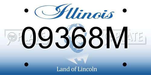 09368M Illinois License Plate