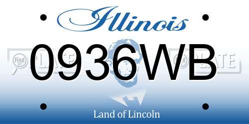 0936WB Illinois License Plate
