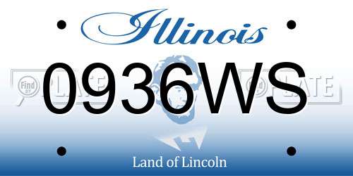 0936WS Illinois License Plate