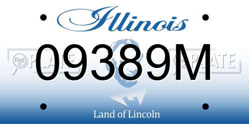 09389M Illinois License Plate