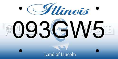 093GW5 Illinois License Plate