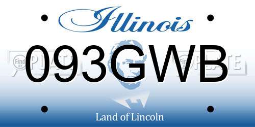 093GWB Illinois License Plate