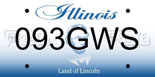 093GWS Illinois License Plate