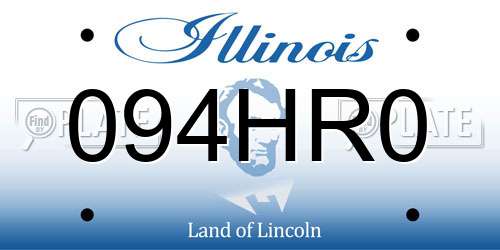 094HR0 Illinois License Plate