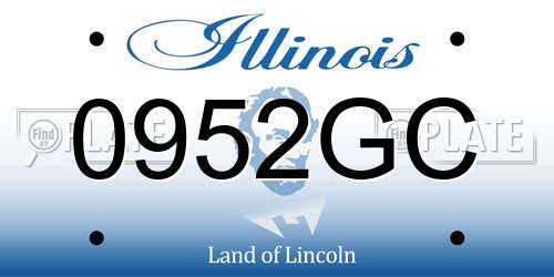 0952GC Illinois License Plate