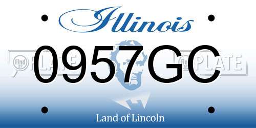 0957GC Illinois License Plate