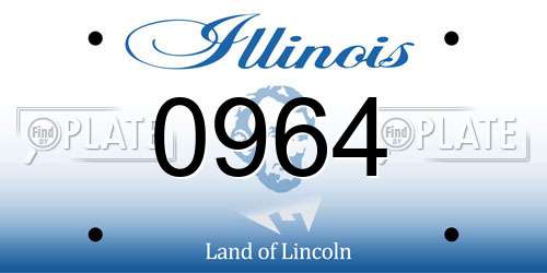 0964 Illinois License Plate