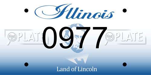 0977 Illinois License Plate