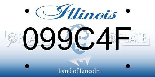 099C4F Illinois License Plate