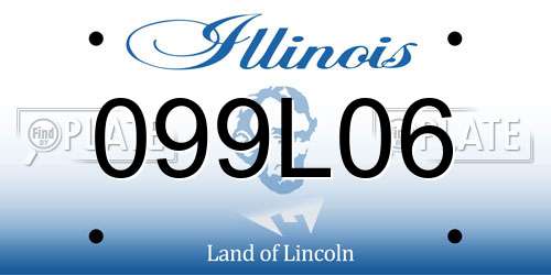 099L06 Illinois License Plate