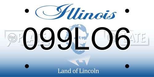 099LO6 Illinois License Plate