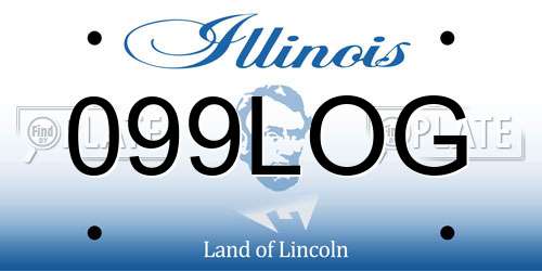 099LOG Illinois License Plate