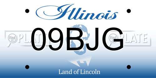09BJG Illinois License Plate