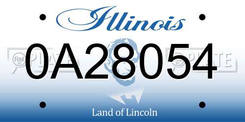 0A28054 Illinois License Plate