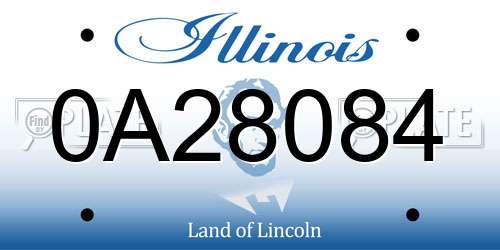0A28084 Illinois License Plate