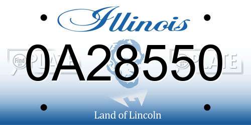 0A28550 Illinois License Plate