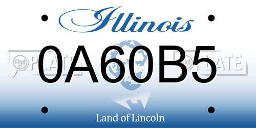 0A60B5 Illinois License Plate