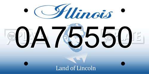 0A75550 Illinois License Plate