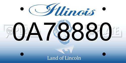 0A78880 Illinois License Plate