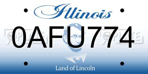 0AFU774 Illinois License Plate