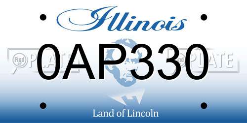 0AP330 Illinois License Plate