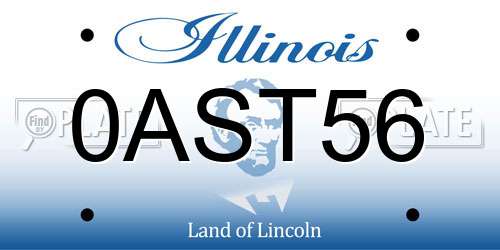 0AST56 Illinois License Plate