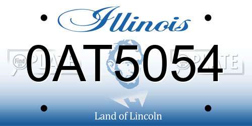 0AT5054 Illinois License Plate