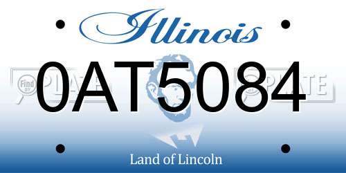 0AT5084 Illinois License Plate