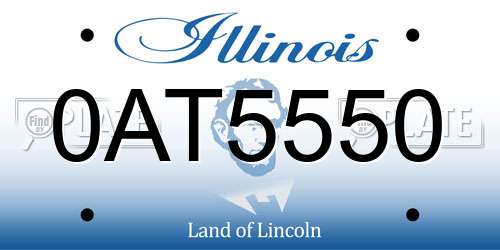 0AT5550 Illinois License Plate