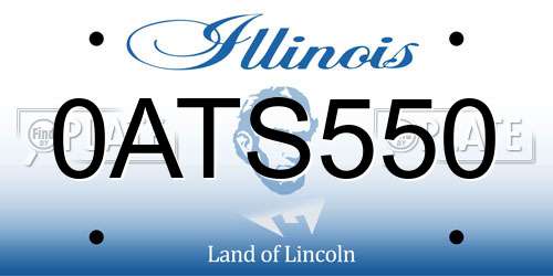 0ATS550 Illinois License Plate