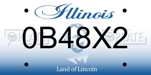 0B48X2 Illinois License Plate